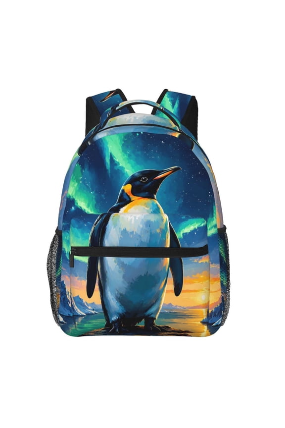 Aurora Polar Penguin Backpack Lightweight Travel Bag for Men and Women