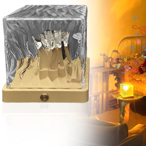 Aurora Projection Lamp, 16 Color RGB Mood Light with Remote, Calming Water Projection Light, 3D Water Ripple Night Light for Bad Room Meditation Yoga Home Decor (B)