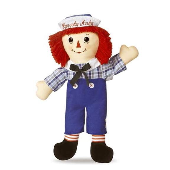 Aurora Raggedy Andy Classic Plush Doll, 16 Inch, 0.4 lb, Soft Stuffed Rag Doll
