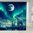 thumbnail image 1 of Aurora Shower Curtains Home Decor,Polar Bear Arctic Animals Bath Curtain Waterproof Fabric,72Wx78L inch,Dreamy Galaxy Sky Bathroom Shower Curtain Set Adult, 1 of 5