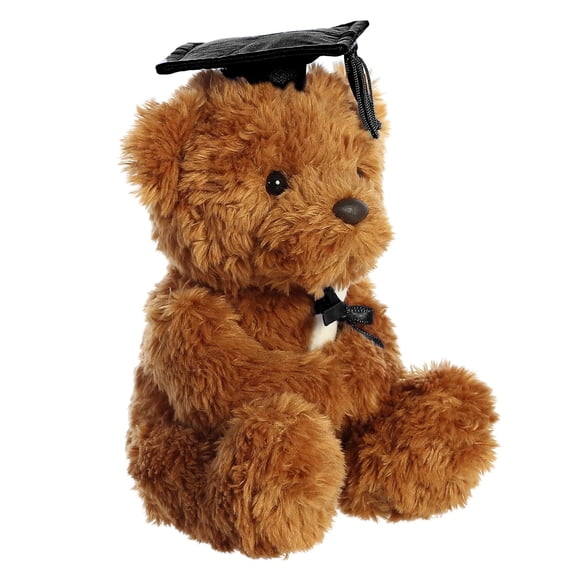 Aurora - Small Black Cap Graduation - 8.5" Wagner Bear - Commemorative Stuffed Animal