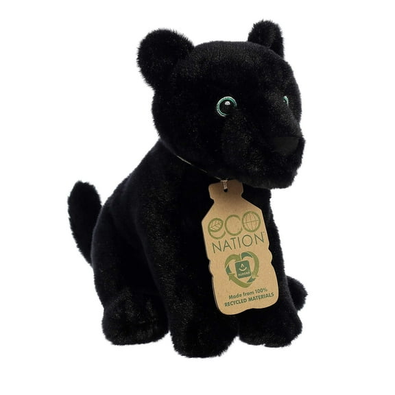 Aurora - Small Black Eco Nation - 7.5" Panther - Responsibly Made Stuffed Animal