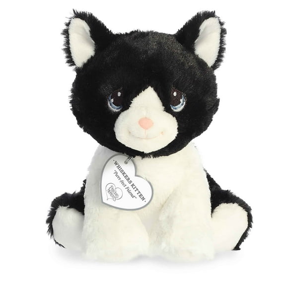 Aurora - Small Black Precious Moments - 8.5" Whiskers Kitten - Adorable Stuffed Animal