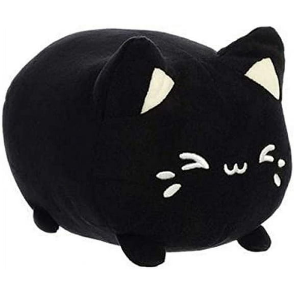 Aurora - Small Black Tasty Peach - 7" Black Sesame Meowchi - Enchanting Stuffed Animal