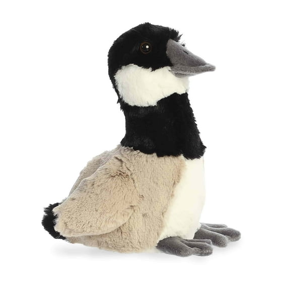 Aurora - Small Black and Gray Adorable Stuffed Animal - 7" Honks Canadian Goose - Mini Flopsie
