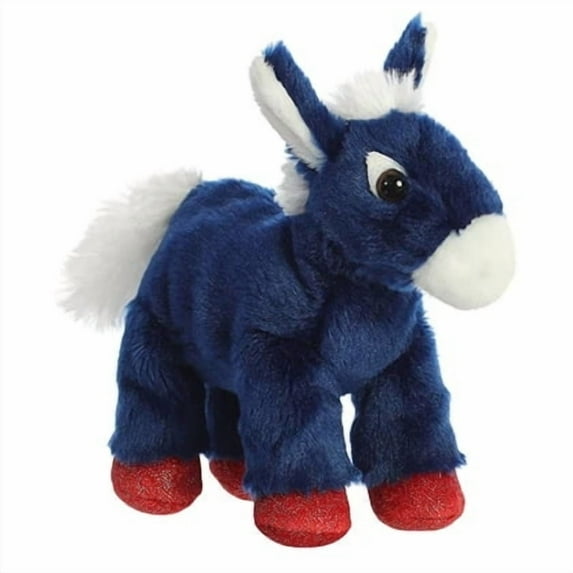 Aurora - Small Blue Mini Flopsie - 8" Brave Donkey - Adorable Stuffed Animal