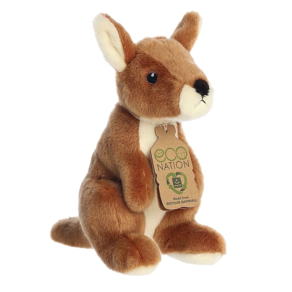 Aurora - Small Brown Eco Nation - Eco Softies 8" Kangaroo - Responsibly Made Stuffed Animal