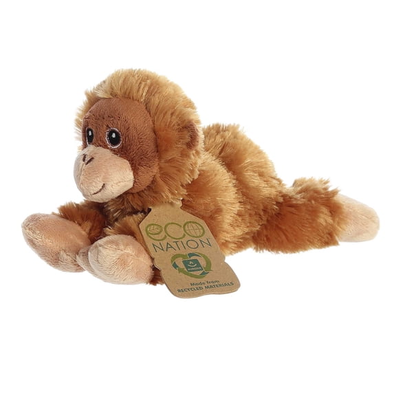 Aurora - Small Brown Eco Nation - Eco Softies 8.5" Orangutan - Responsibly Made Stuffed Animal