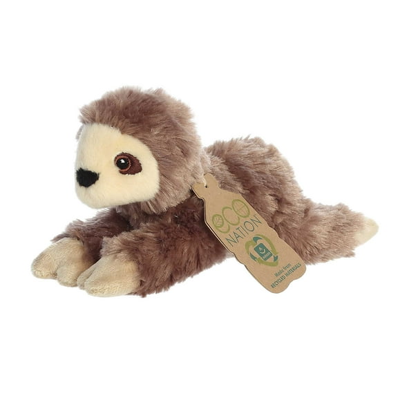 Aurora - Small Brown Eco Nation - Eco Softies 8.5" Sloth - Responsibly Made Stuffed Animal