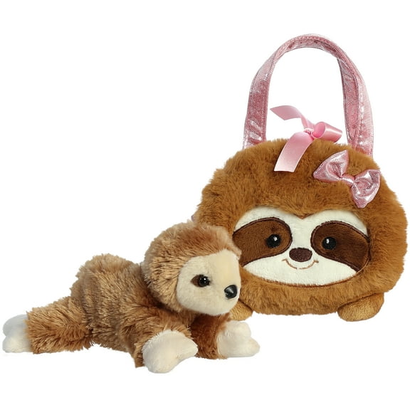 Aurora - Small Brown Fancy Pals - 7" Minty Sloth - Fashionable Stuffed Animal