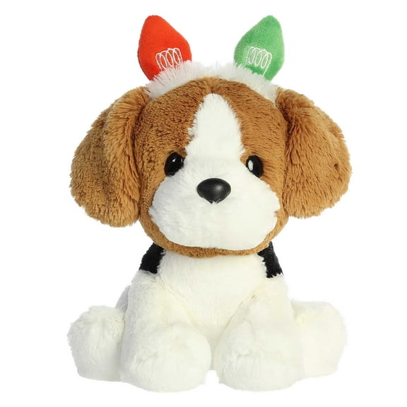 Aurora - Small Brown - Holiday Cheer 8.5" Brody Beagle - Festive Stuffed Animal