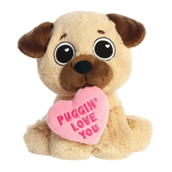 Aurora - Small Brown JUST SAYIN' - 7.5" Puggin' Love You - Witty Stuffed Animal