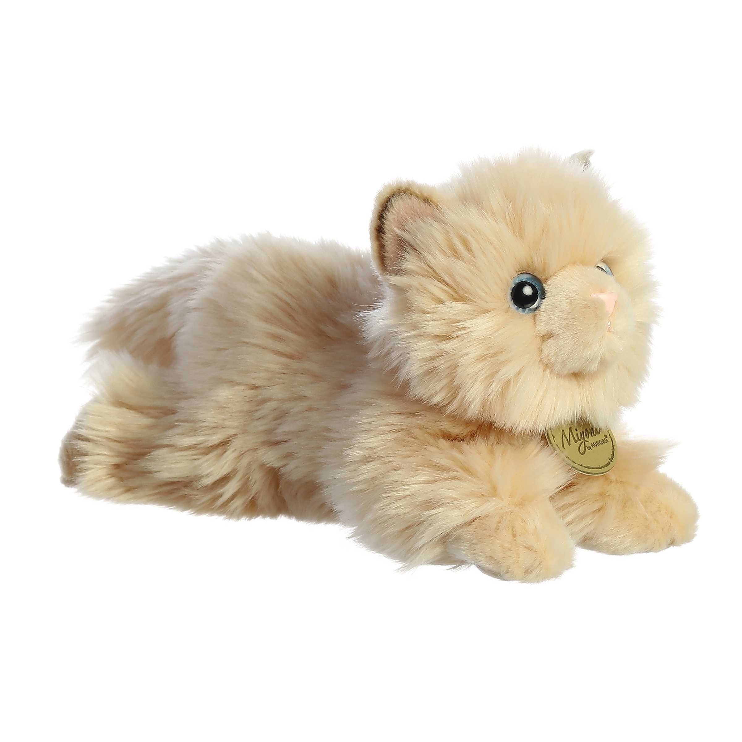 Aurora - Small Brown Miyoni - 8.5" Persian Cat - Realistic Stuffed Animal