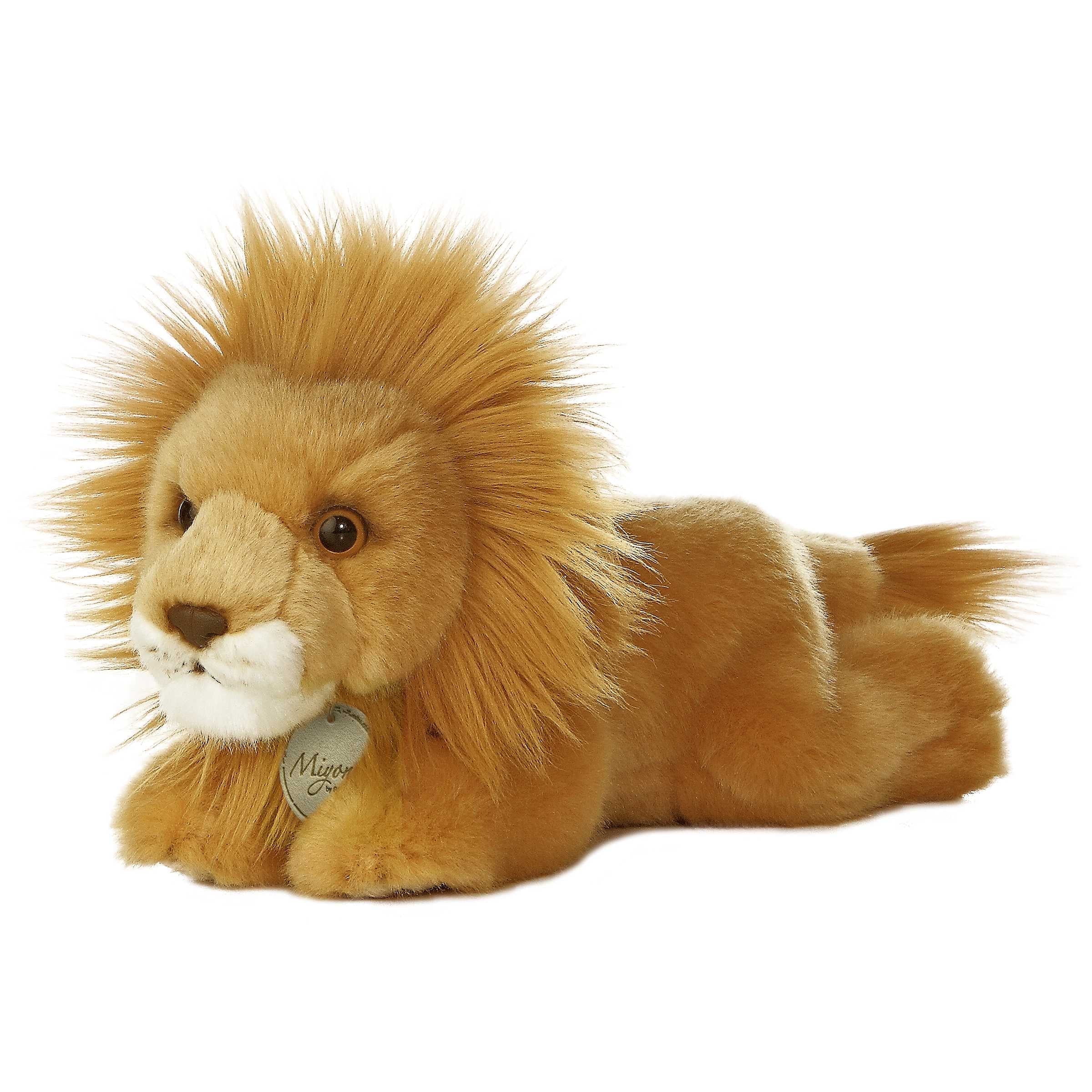 Aurora - Small Brown Miyoni - 10" Lion - Realistic Stuffed Animal