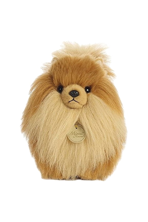 - Small Brown Miyoni - 9" Pomeranian - Realistic Stuffed Animal