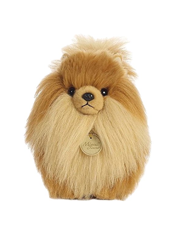 - Small Brown Miyoni - 9" Pomeranian - Realistic Stuffed Animal
