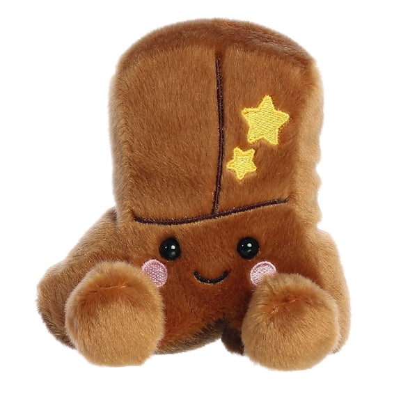 Aurora - Small Brown Palm Pals - 4.5" Evan Cowboy Boot - Adorable Stuffed Animal