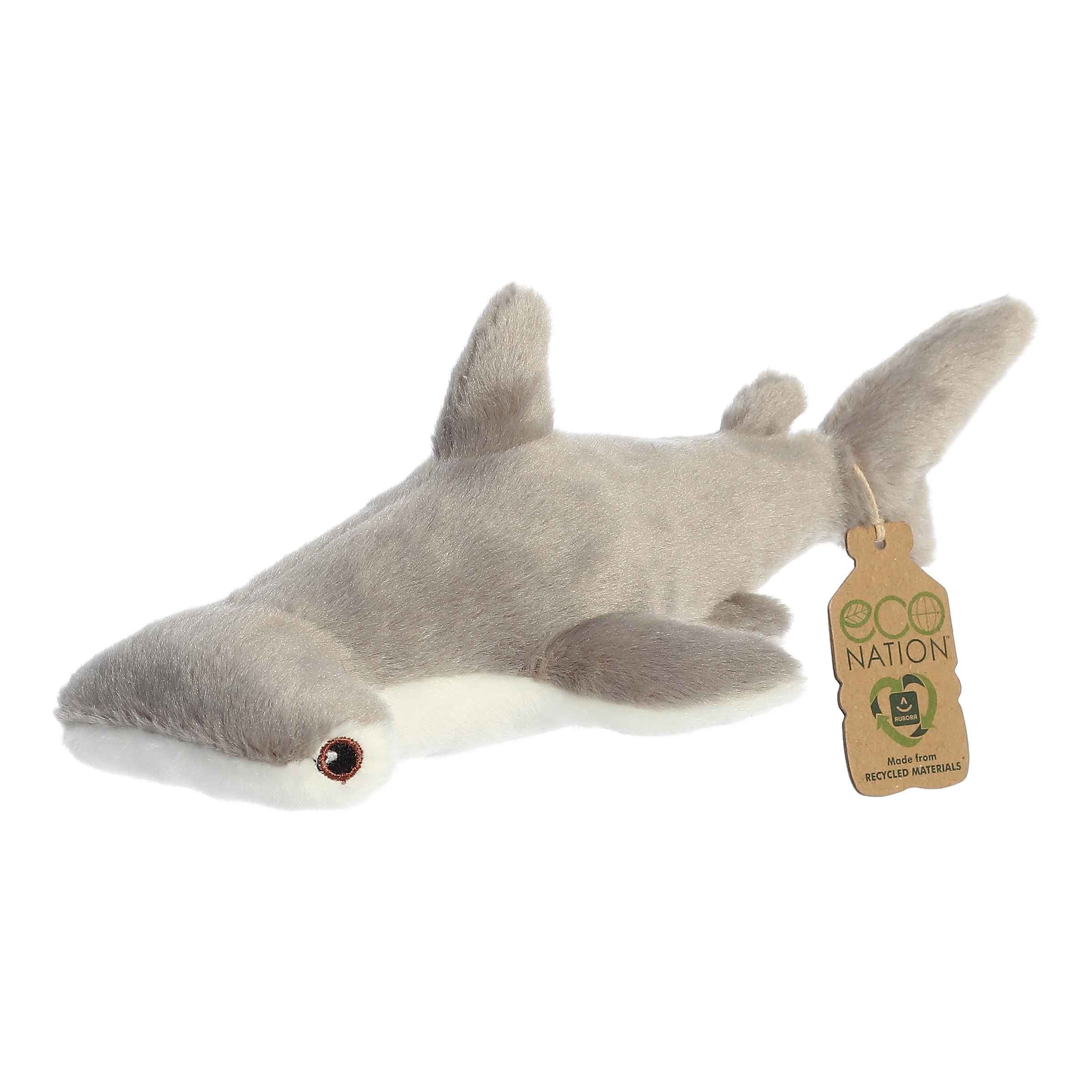 Aurora Small Gray Eco Nation Eco Softies 8 Hammerhead Shark Eco Friendly Stuffed Animal Walmart