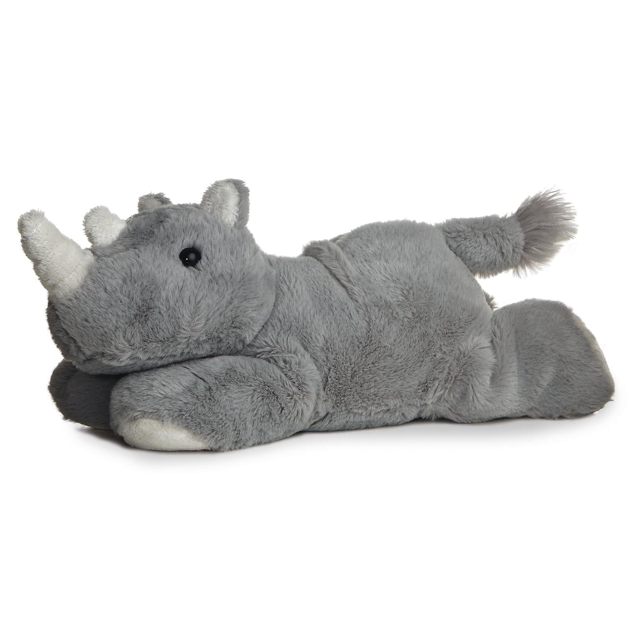 AURORA WORLD Aurora - Small Gray Mini Flopsie - 8" Rhino - Adorable Stuffed Animal