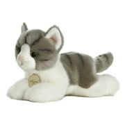 Aurora - Small Gray Miyoni - 8 Grey Tabby Cat - Realistic Stuffed Animal