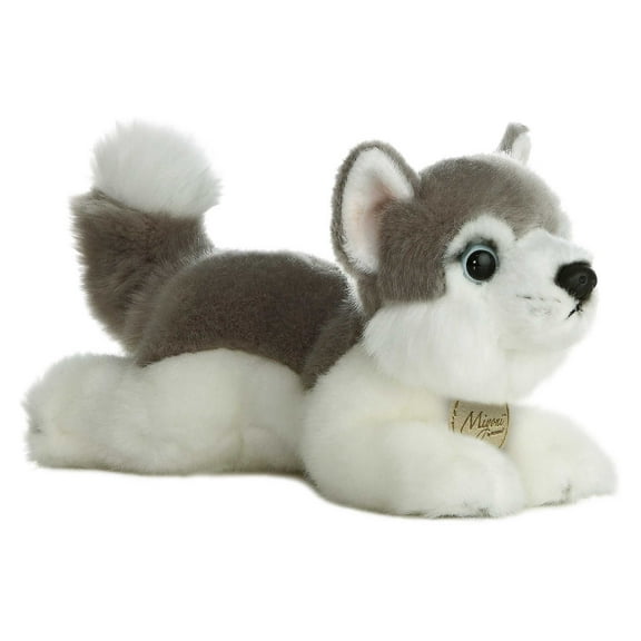 Aurora - Small Gray Miyoni - 8" Husky - Realistic Stuffed Animal