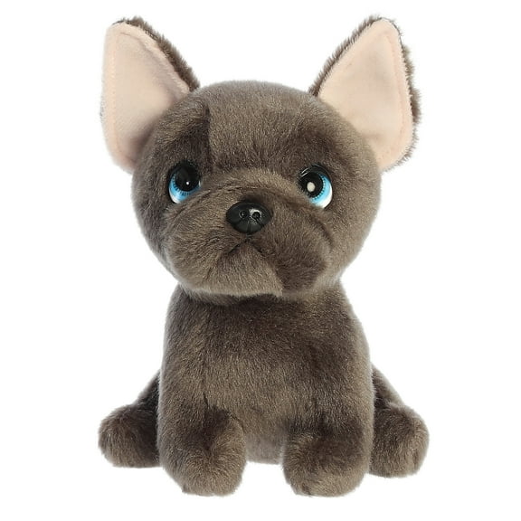 Aurora - Small Gray Petites - 7" Bonbon French Bulldog - Expressive Stuffed Animal