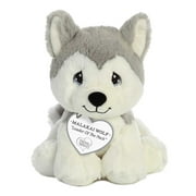 Aurora - Small Gray Precious Moments - 8.5" Malakai Wolf - Inspirational Stuffed Animal