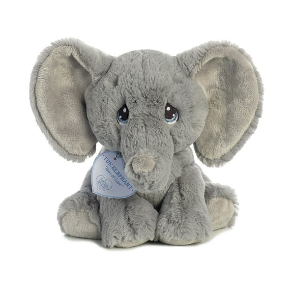 Aurora - Small Gray Precious Moments - 7.5" Tuk Elephant - Adorable Stuffed Animal