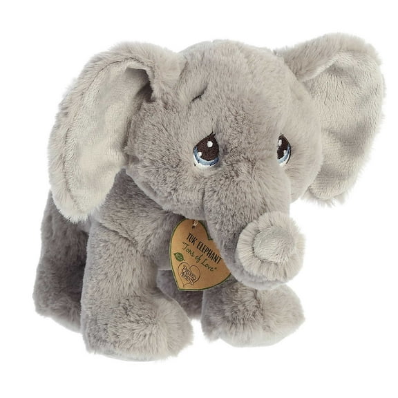Aurora - Small Gray Precious Moments - 9.5" Tuk Elephant - Adorable Stuffed Animal