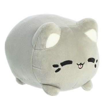 Aurora - Small Gray Tasty Peach - 7" Earl Grey Tea Meowchi - Enchanting Stuffed Animal