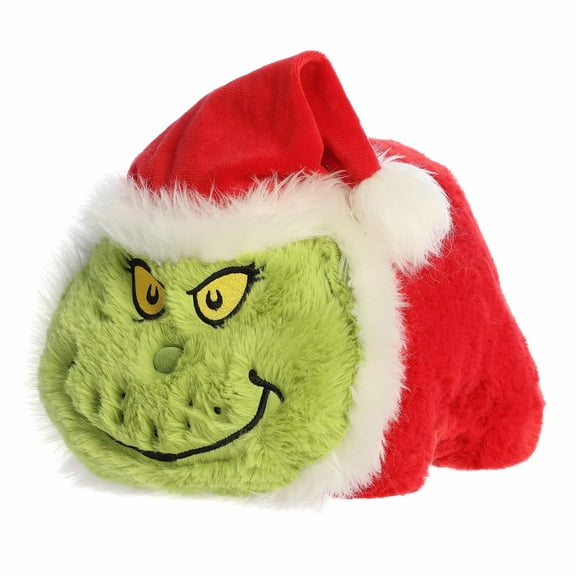 Aurora - Small Green Festive Stuffed Animal - Spudsters 9" Santa Grinch - Dr. Seuss