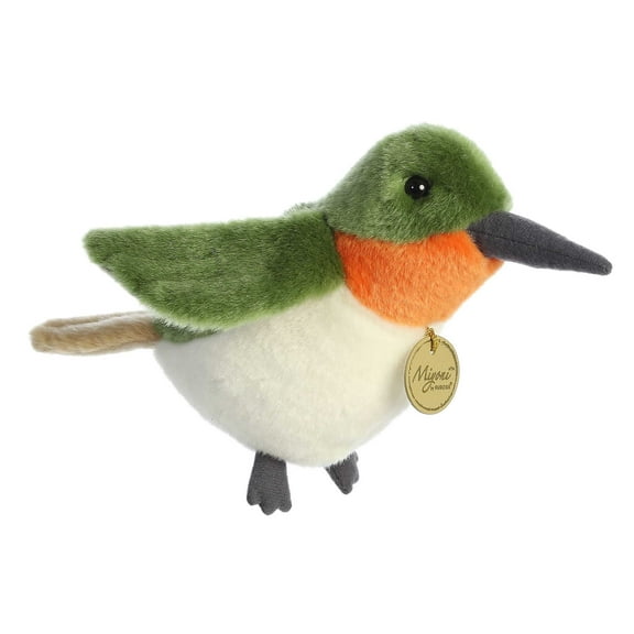Aurora - Small Green Miyoni - 7.5" Ruby-Throated Hummingbird - Realistic Stuffed Animal