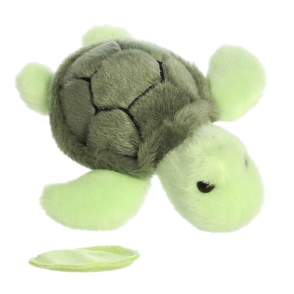 Aurora - Small Green Shoulderkins - 5.5" Saavy Sea Turtle - Adorable Stuffed Animal