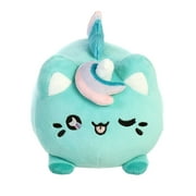 Aurora - Small Green Tasty Peach - 7" Moon Blossom Meowchi - Enchanting Stuffed Animal