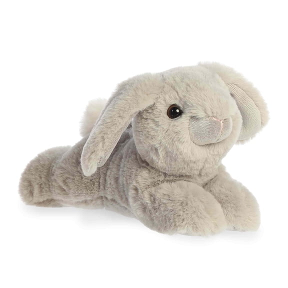 Aurora - Small Grey Adorable Stuffed Animal - 8.5" Dusty Lop Bunny Grey - Mini Flopsie