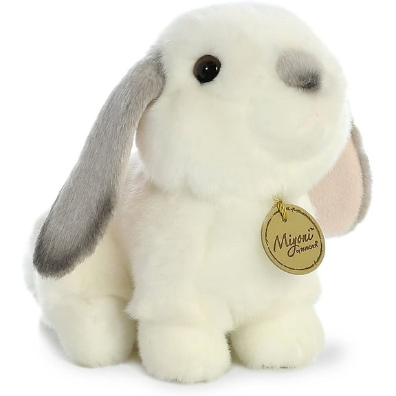 Aurora - Small Grey Miyoni - 6.5" Lop Eared Rabbit - Realistic Stuffed Animal