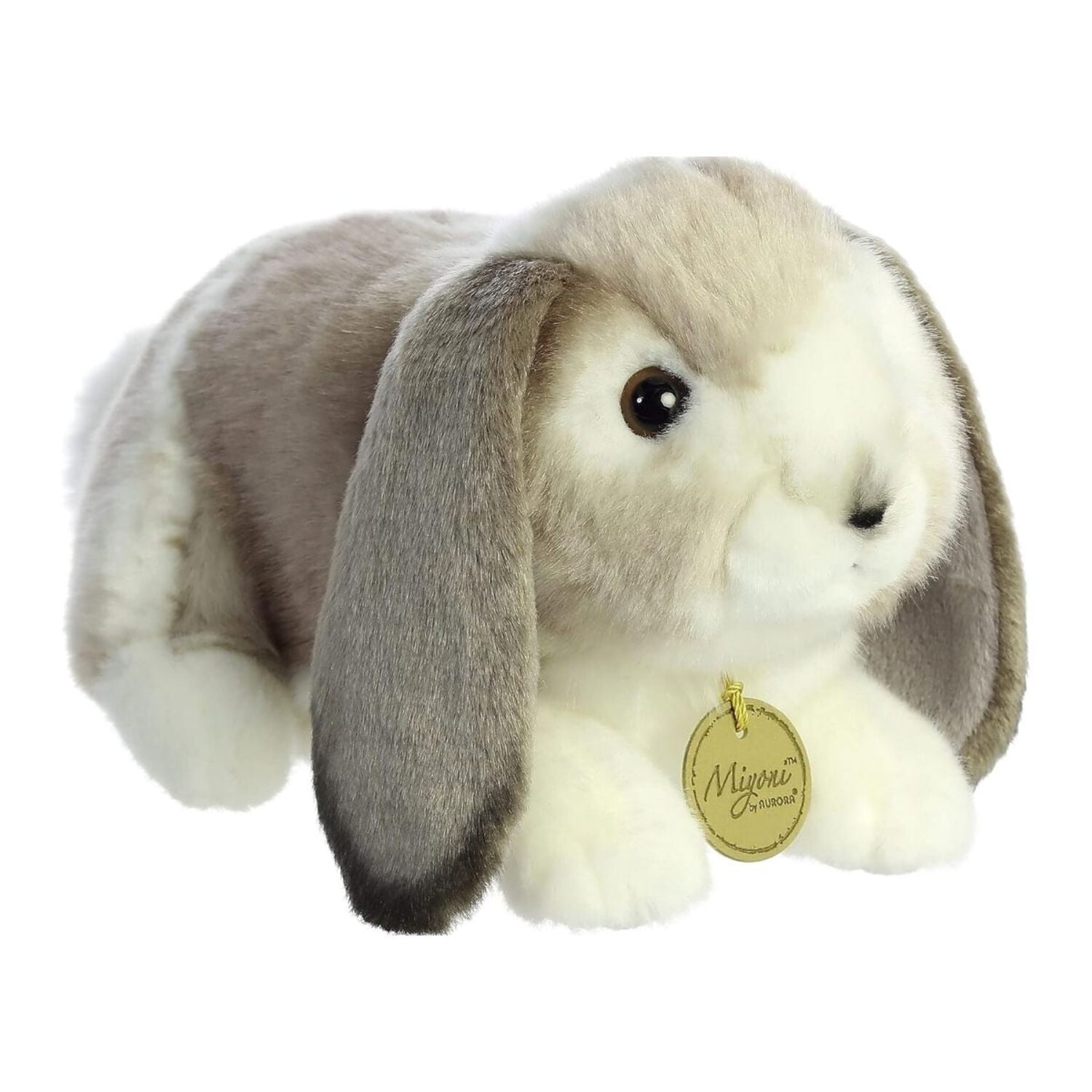 Aurora - Small Grey Miyoni - 9" Holland Lop Rabbit - Realistic Stuffed Animal
