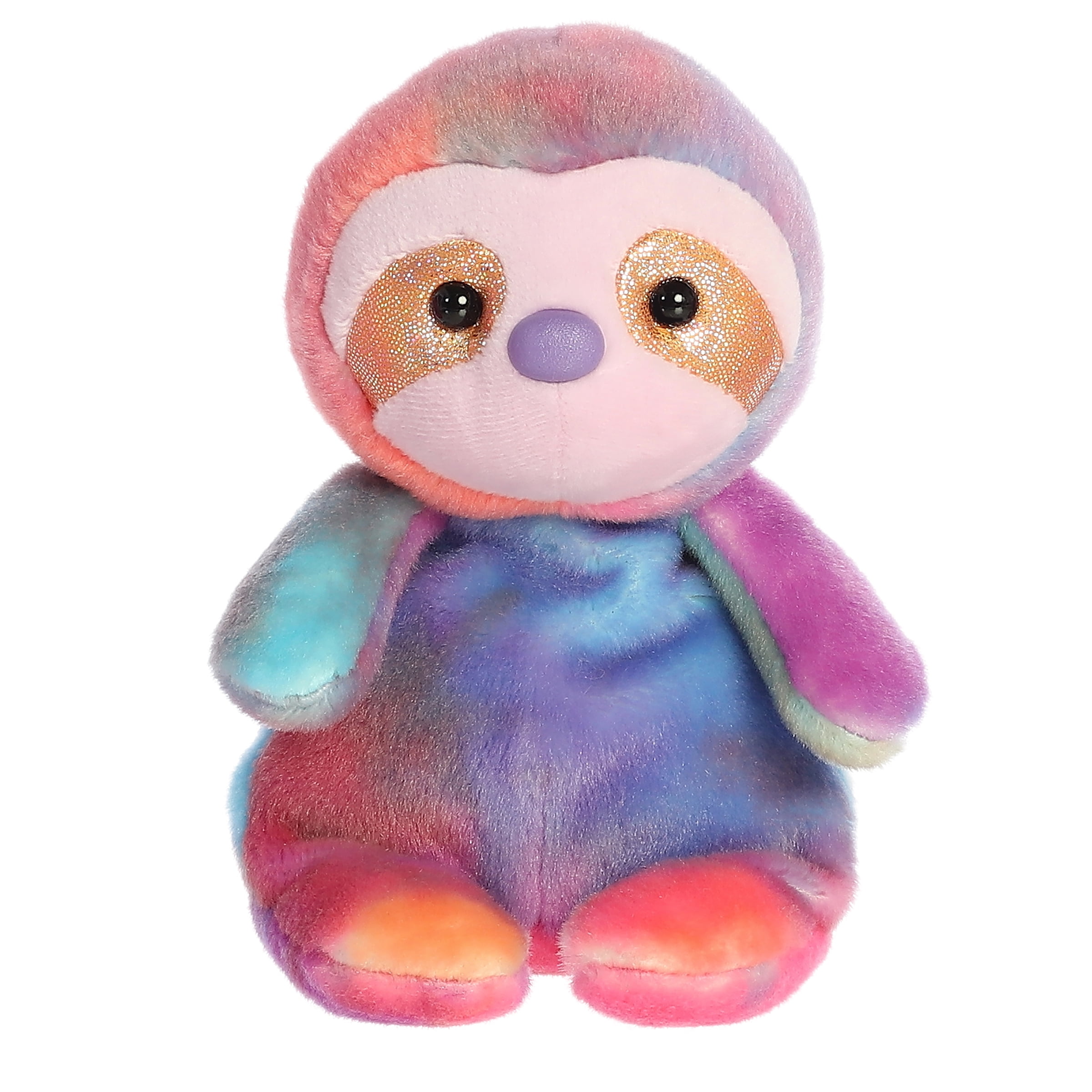 Aurora - Small Multicolor Jammies - 8" Figgy Sloth - Vibrant Stuffed ...