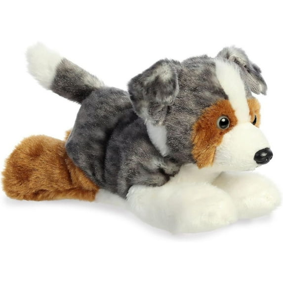 Aurora - Small Multicolor Mini Flopsie - 8" Australian Shepherd - Adorable Stuffed Animal