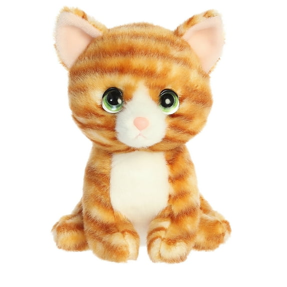 Aurora - Small Orange Petites - 7" Nacho Orange Tabby - Expressive Stuffed Animal