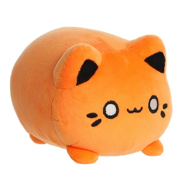 Aurora - Small Orange Tasty Peach - 7" Kinetic Orange Meowchi - Enchanting Stuffed Animal