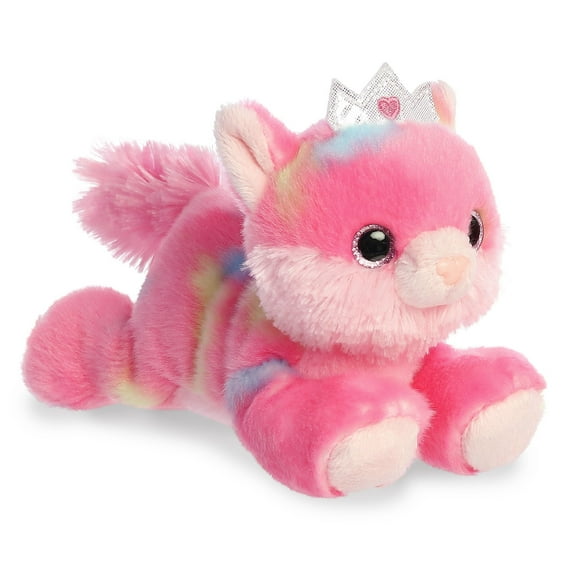 Aurora - Small Pink Bright Fancies - 7.5" Princess Frutti Kitty - Vibrant Stuffed Animal