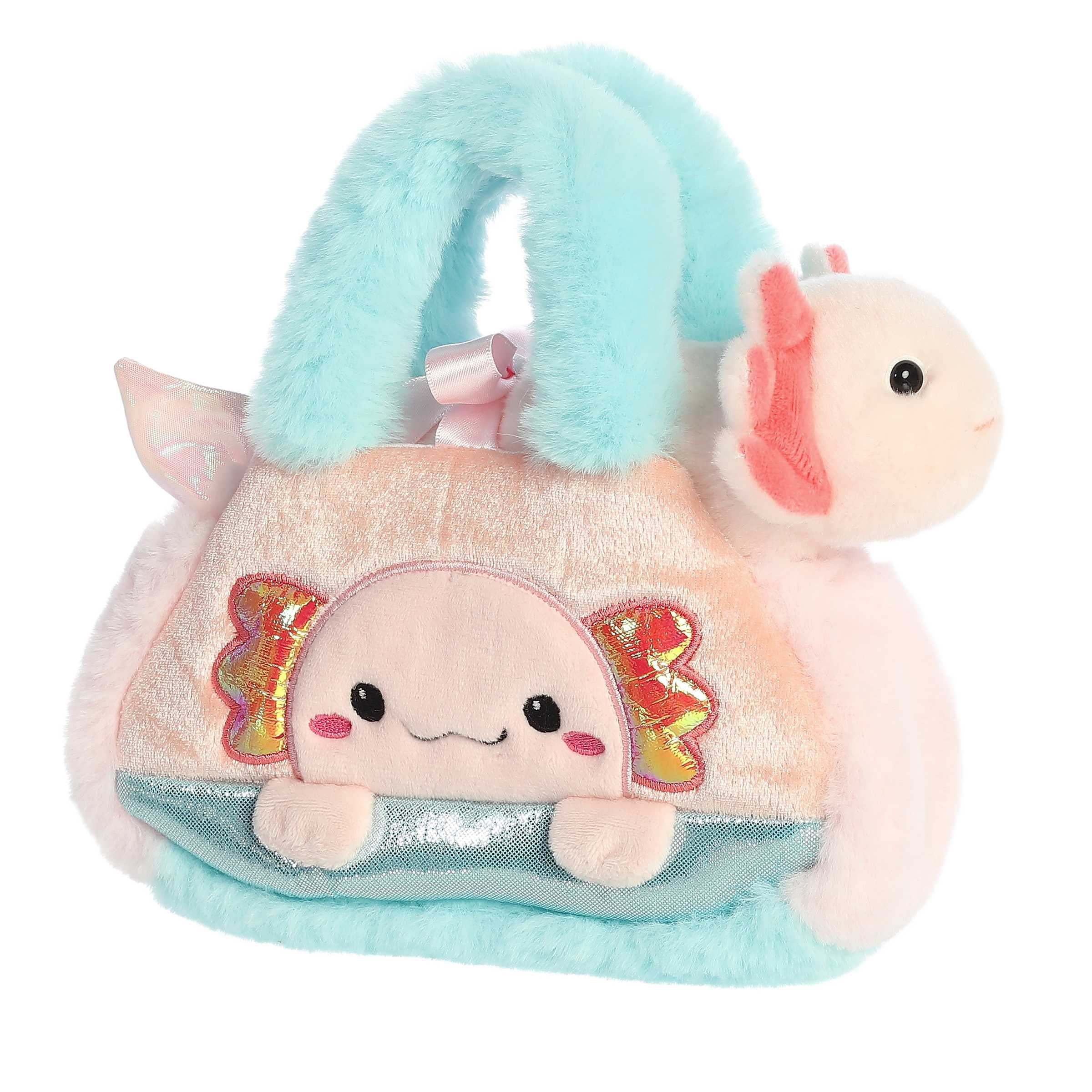 Aurora - Small Pink Fancy Pals - 7.5" Peek-A-Boo Axolotl - Fashionable Stuffed Animal - Walmart.com