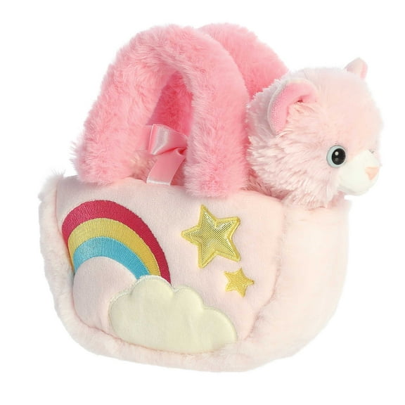 Aurora - Small Pink Fancy Pals - 7" Pastel Rainbow - Fashionable Stuffed Animal