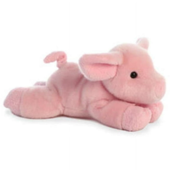 Aurora - Small Pink Mini Flopsie - 9" Pickles Piglet - Adorable Stuffed Animal
