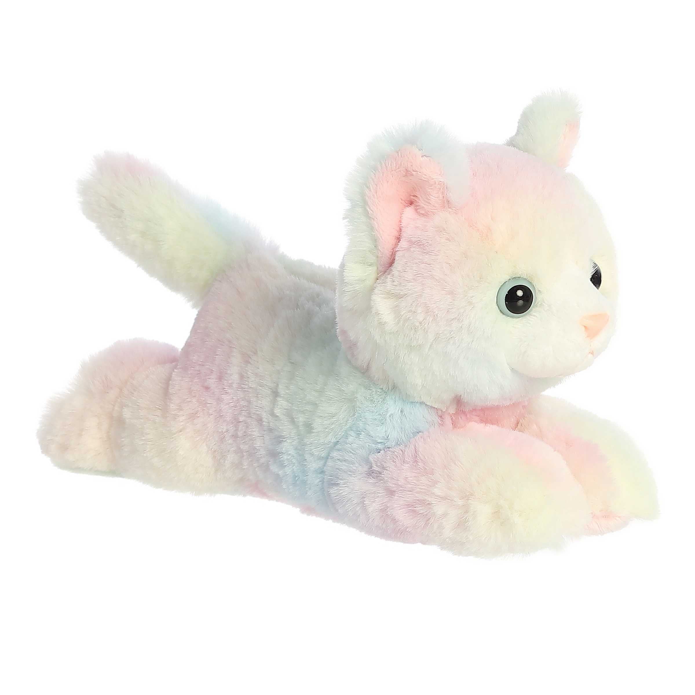 Aurora - Small Pink Mini Flopsie - 8" Rainbow Kitten - Adorable Stuffed ...