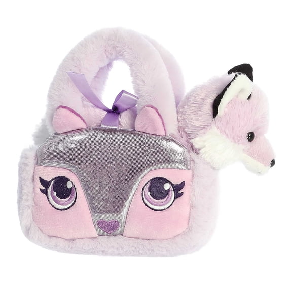 Aurora - Small Purple Fancy Pals - 8.5" Glitter Fox - Fashionable Stuffed Animal