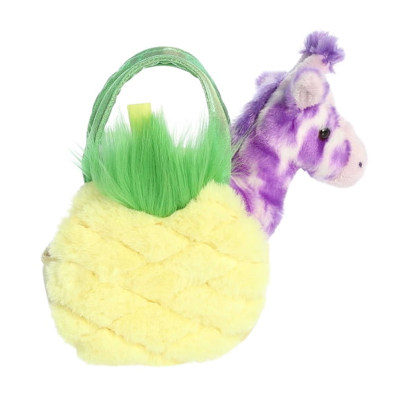 Aurora - Small Purple Fancy Pals - 9" Pineapple Giraffe - Fashionable Stuffed Animal