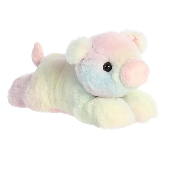Aurora - Small Rainbow Mini Flopsie - 8" Rainbow Piglet - Adorable Stuffed Animal