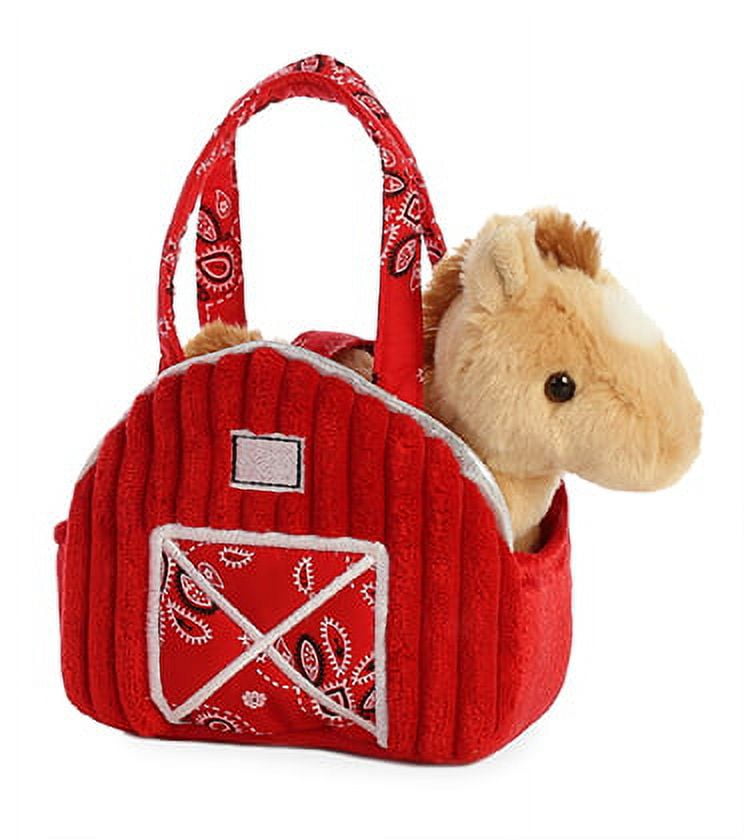 Aurora World Plush Toy - Fancy Pals 7" Red Barn Horse with Removable ...